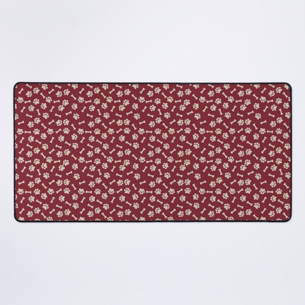Item preview, Red And Beige Dog Paw And Bone Pattern designed and sold by pattern-archive.