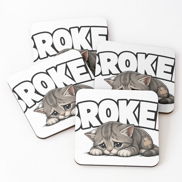 Item preview, broken cat designed and sold by Brejko.