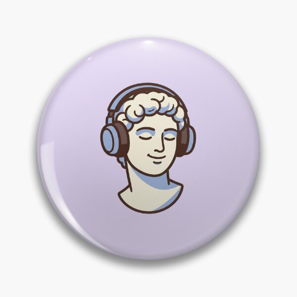 Item preview, Kawaii Greek Bust with Headphones designed and sold by Castiora.