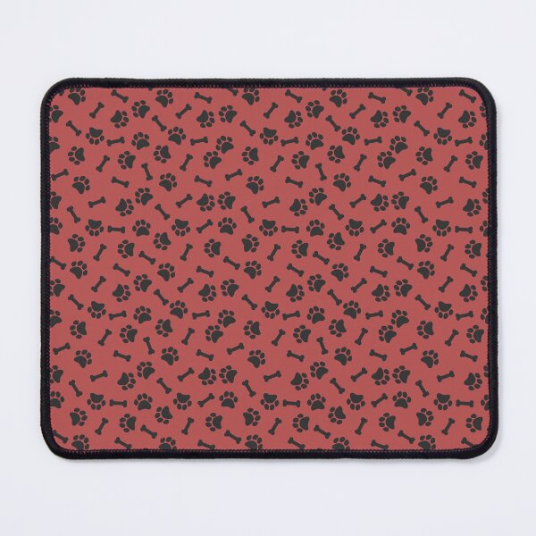 Item preview, Red And Charcoal Dog Paw And Bone Pattern designed and sold by pattern-archive.