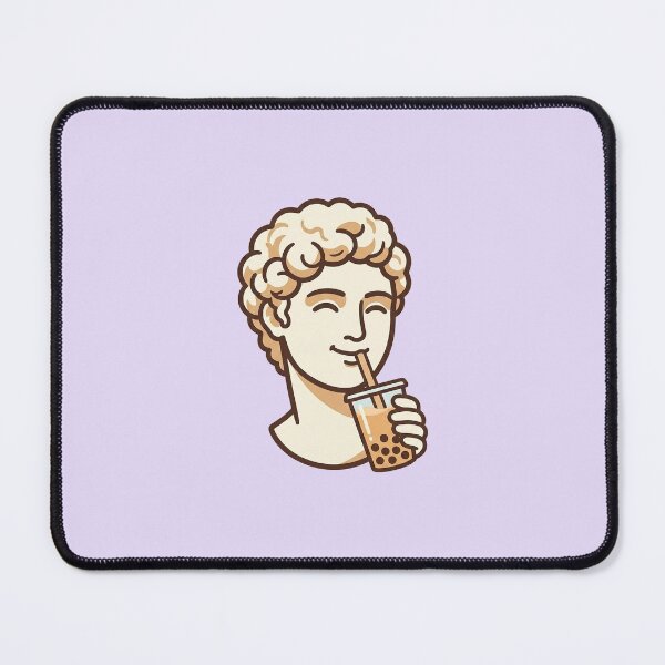 Item preview, Kawaii Greek Bust Sipping Boba Tea designed and sold by Castiora.