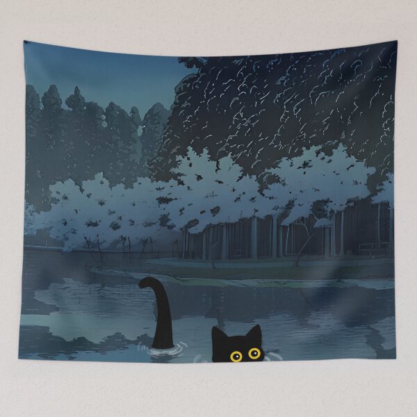 Item preview, Cat in Spring Evening at Inokashira Park designed and sold by PurrfectHome.