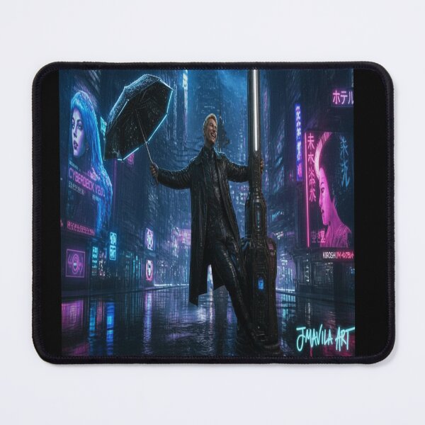 Item preview, Singing in the Cyberpunk Rain JMAVILA ART designed and sold by Mavila Forge.
