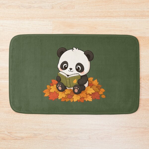 Item preview, Cute Panda Reading Book Kawaii Autumn Cozy Illustration designed and sold by Seculinator.