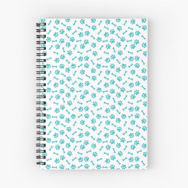 Item preview, White And Aqua Dog Paw And Bone Pattern designed and sold by pattern-archive.