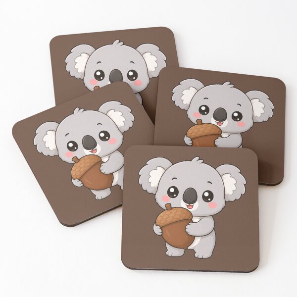 Item preview, Cute Koala Holding Acorn Kawaii Autumn Forest Illustration designed and sold by Seculinator.