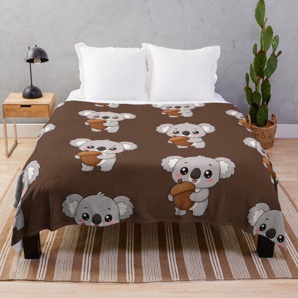 Item preview, Cute Koala Holding Acorn Kawaii Autumn Forest Illustration designed and sold by Seculinator.