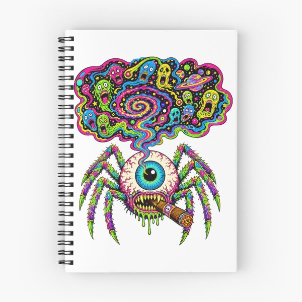 Item preview, Psychedelic Cosmic Eye Spider – Trippy Horror Monster Neon Glitch Art designed and sold by puzzell.