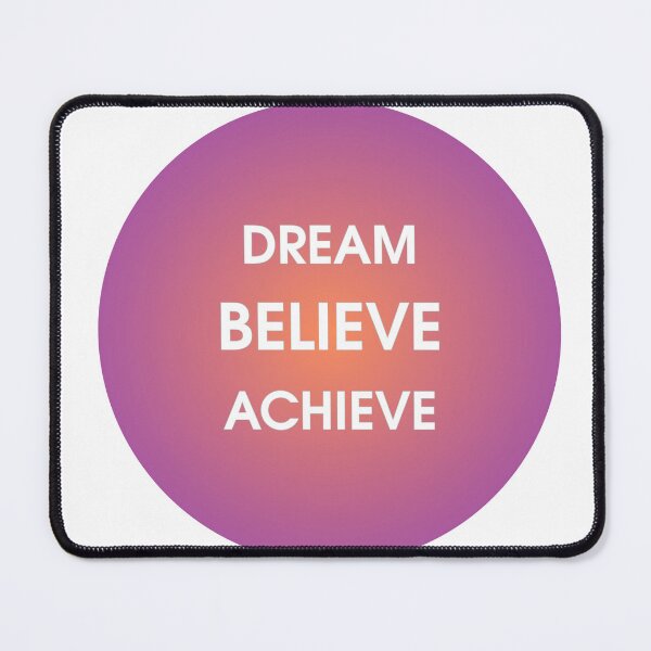 Item preview, Dream Believe Achieve Motivational Typography Gradient designed and sold by JoPiCreative.