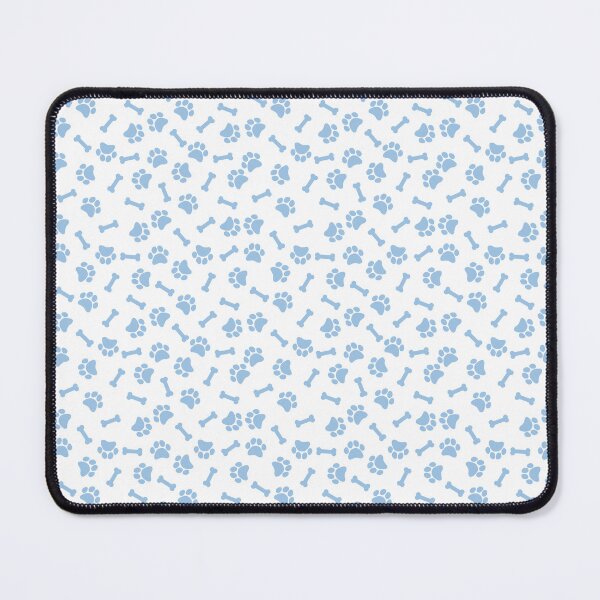 Item preview, White And Baby Blue Dog Paw And Bone Pattern designed and sold by pattern-archive.