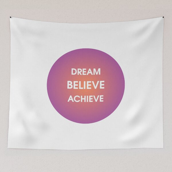 Item preview, Dream Believe Achieve Motivational Typography Gradient designed and sold by JoPiCreative.
