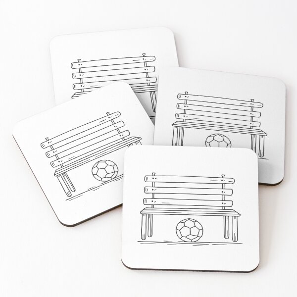 Item preview, Soccer Ball Under Wooden Bench designed and sold by rasagamastore.