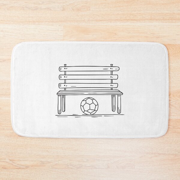 Item preview, Soccer Ball Under Wooden Bench designed and sold by rasagamastore.