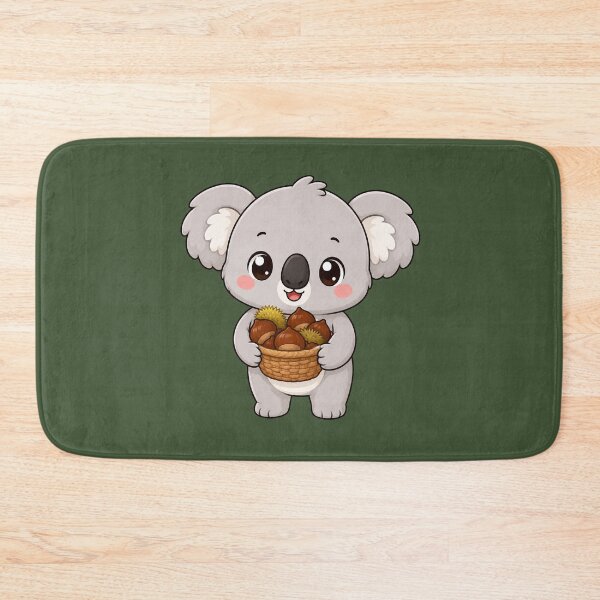 Item preview, Cute Koala Holding Chestnut Basket Kawaii Autumn Illustration designed and sold by Seculinator.