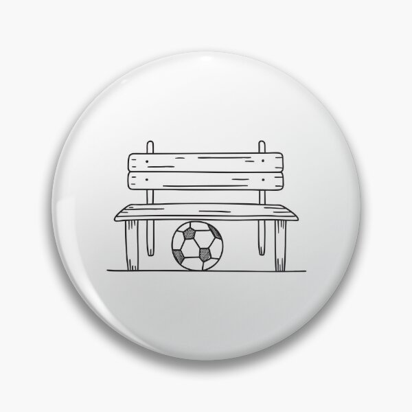 Item preview, A soccer ball tucked under a wooden bench designed and sold by rasagamastore.