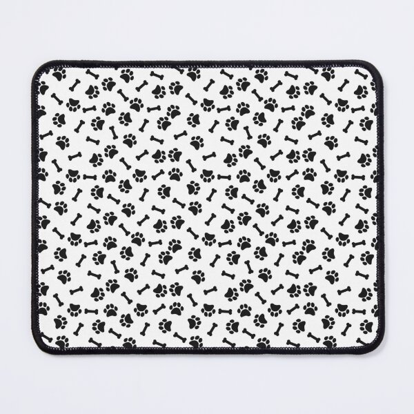 Item preview, White And Black Dog Paw And Bone Pattern designed and sold by pattern-archive.