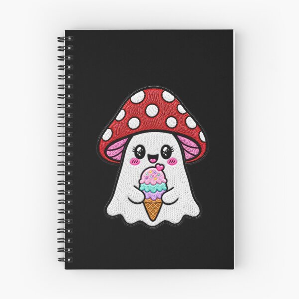 Item preview, Cute Ghost Ice Cream Kawaii Embroidery Patch Design Mushroom Boo designed and sold by ColorSplash123.