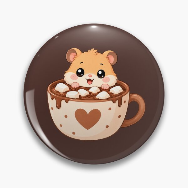 Item preview, Cute Hamster Relaxing In Hot Cocoa Kawaii Illustration designed and sold by Seculinator.
