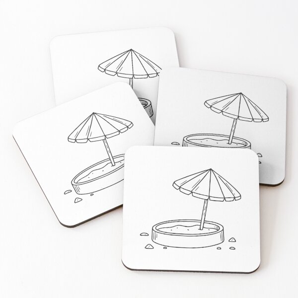 Item preview, Tilted Umbrella Table Beside Sandbox designed and sold by rasagamastore.