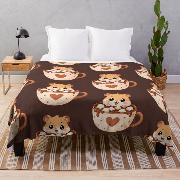 Item preview, Cute Hamster Relaxing In Hot Cocoa Kawaii Illustration designed and sold by Seculinator.