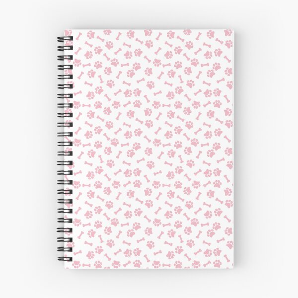 Item preview, White And Blush Dog Paw And Bone Pattern designed and sold by pattern-archive.