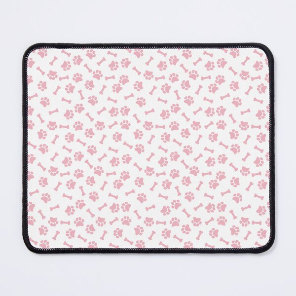 Item preview, White And Blush Dog Paw And Bone Pattern designed and sold by pattern-archive.