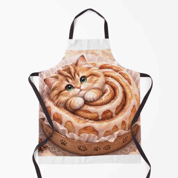 Item preview, Cinnamon Roll Cat Cozy Bakery Gift designed and sold by Luna's World - Moody Vibes Studio.