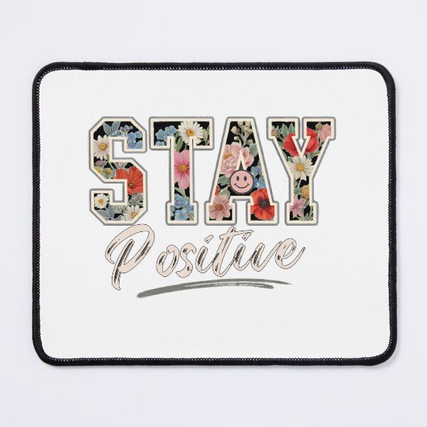 Item preview, Stay Positive Floral Varsity Typography | Retro Flower Smile Aesthetic Graphic Tee designed and sold by designerTurker.