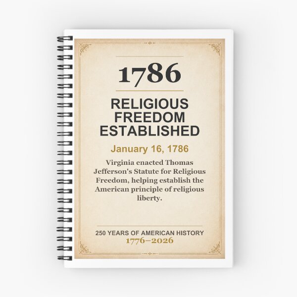 Item preview, America 250 | Religious Freedom Established | 1786 designed and sold by ariksworld.