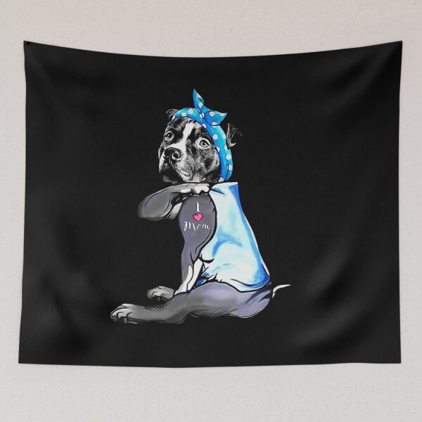 Item preview, I Love Mom Tattoo Pitbull Dog Lover Women Gift Pitbull Mom designed and sold by Kaysmith233.