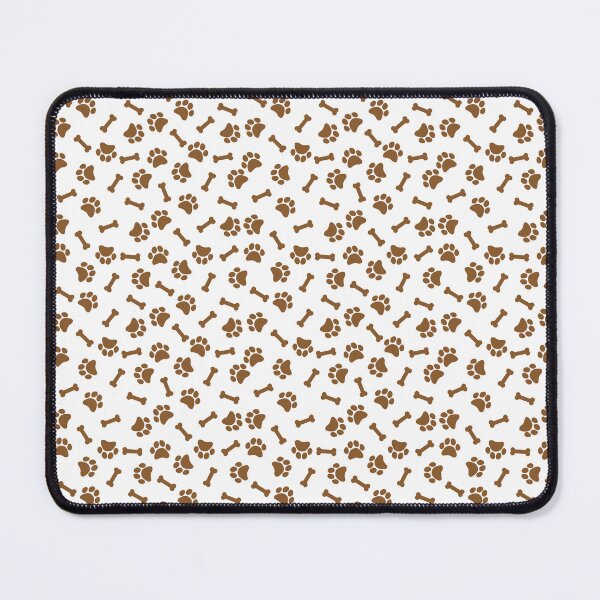Item preview, White And Bronze Dog Paw And Bone Pattern designed and sold by pattern-archive.