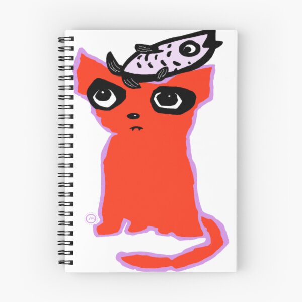 Item preview, Funny Red Cat With Fish designed and sold by destanyavery.