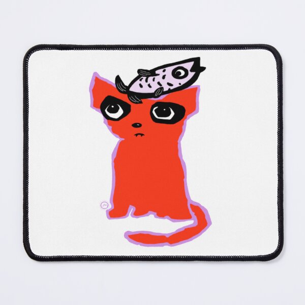 Item preview, Funny Red Cat With Fish designed and sold by destanyavery.