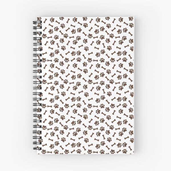 Item preview, White And Brown Dog Paw And Bone Pattern designed and sold by pattern-archive.