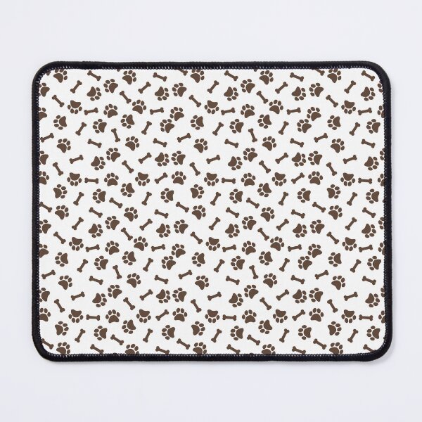 Item preview, White And Brown Dog Paw And Bone Pattern designed and sold by pattern-archive.