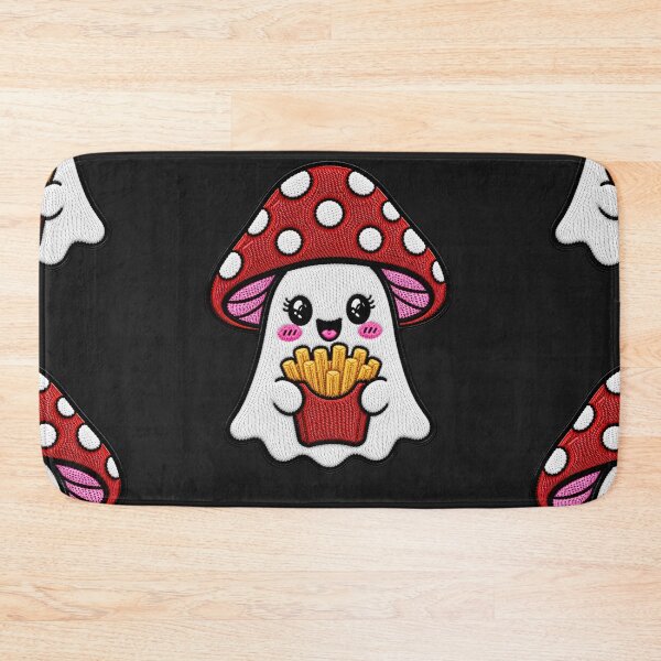 Item preview, Cute Ghost Fries Kawaii Embroidery Patch Design Mushroom Boo designed and sold by ColorSplash123.
