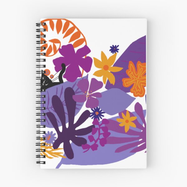 Item preview, Black Cat Peeking In Purple Jungle Garden designed and sold by destanyavery.