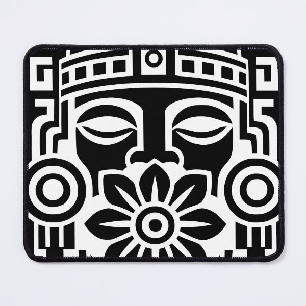 Item preview, Sacred Bloom BLACK - Psychedelic Inca Mask - Tribal Festival Art designed and sold by UndergroundRavers.