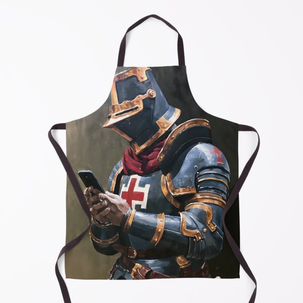 Item preview, Medieval Crusader Knight Full Armor with Smartphone Art designed and sold by GrinGalore.
