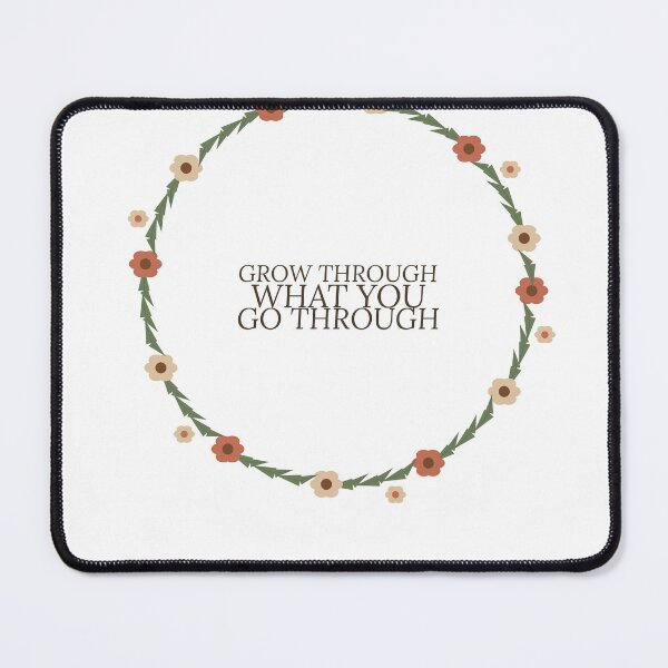 Item preview, Grow Through What You Go Through Boho Floral Wreath designed and sold by JoPiCreative.