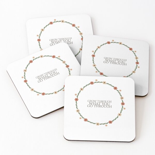 Item preview, Grow Through What You Go Through Boho Floral Wreath designed and sold by JoPiCreative.