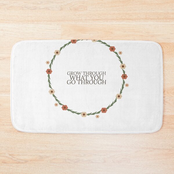 Item preview, Grow Through What You Go Through Boho Floral Wreath designed and sold by JoPiCreative.