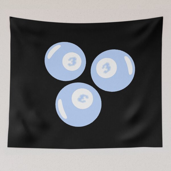 Item preview, Lucky Number 333 Baby Blue Balls designed and sold by CamilasPrints.
