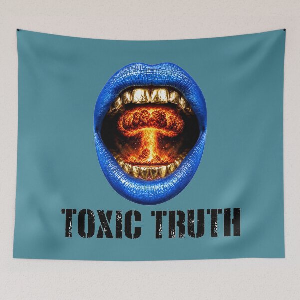 Item preview, Toxic Truth – Nuclear Explosion Mouth with Gold Grill | Surreal Dark Art designed and sold by puzzell.