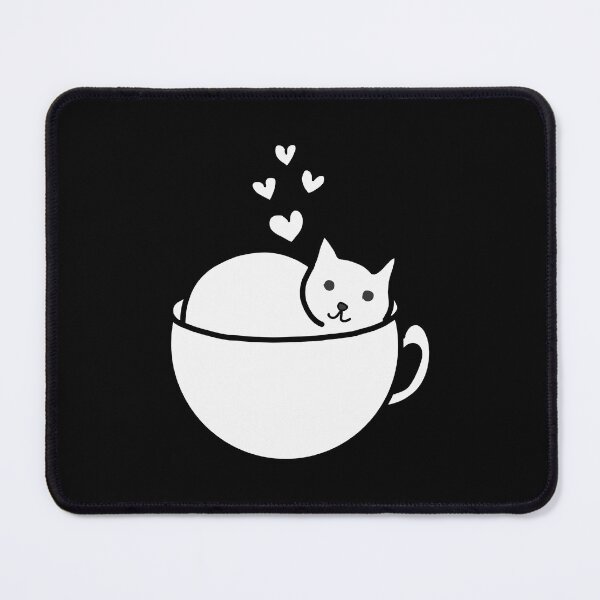 Item preview, Coffee cat in a cup, minimalist animal illustration designed and sold by LeshanArt.