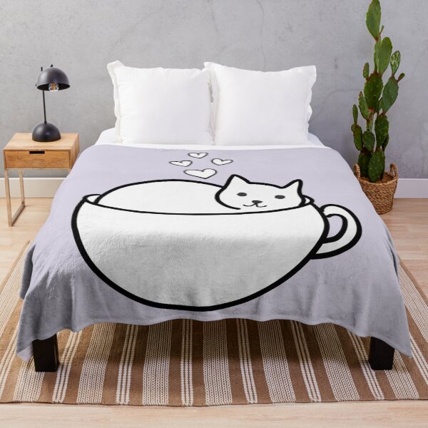 Item preview, Coffee cat in a cup, minimalist animal illustration designed and sold by LeshanArt.