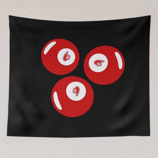 Item preview, Lucky Number 666 Vivid Red Balls designed and sold by CamilasPrints.