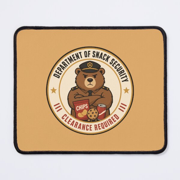 Item preview, Grumpy Bear Snack Security Department Mascot Vector Art designed and sold by AbderraimArt.