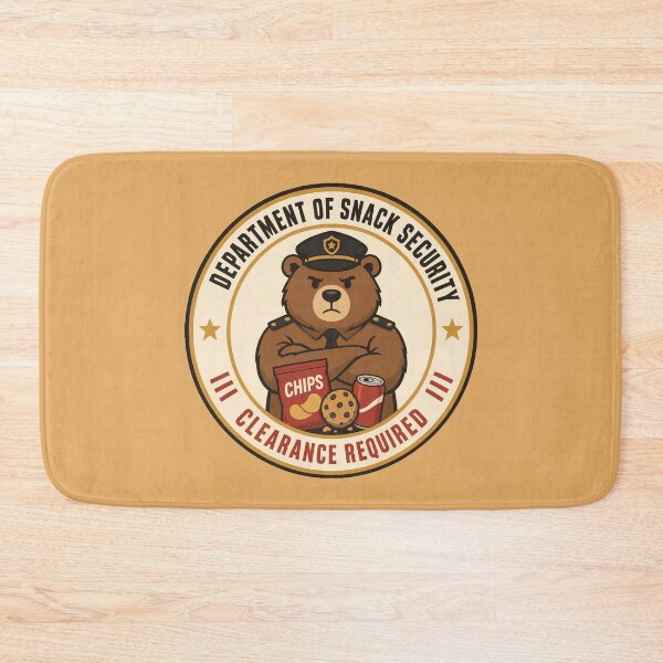 Item preview, Grumpy Bear Snack Security Department Mascot Vector Art designed and sold by AbderraimArt.