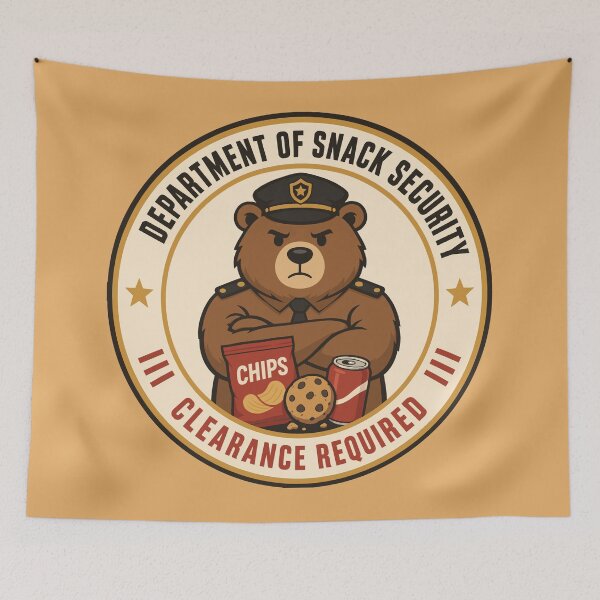 Item preview, Grumpy Bear Snack Security Department Mascot Vector Art designed and sold by AbderraimArt.